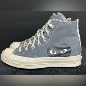 Converse Chuck 70 CDG Women’s 7 Hi Top Sneakers Gray Comme Des Garcons 171847C